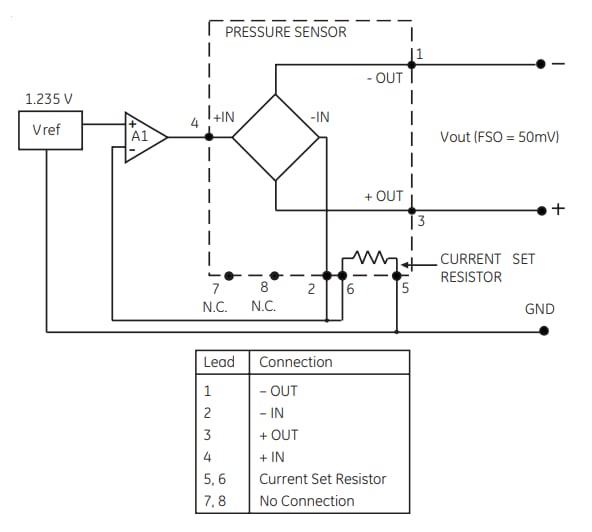 Schematic - Amphenol Advanced Sensors NPC-1220 Pressure Sensors Schematic - Amphenol Advanced Sensors NPC-1220 Pressure Sensors